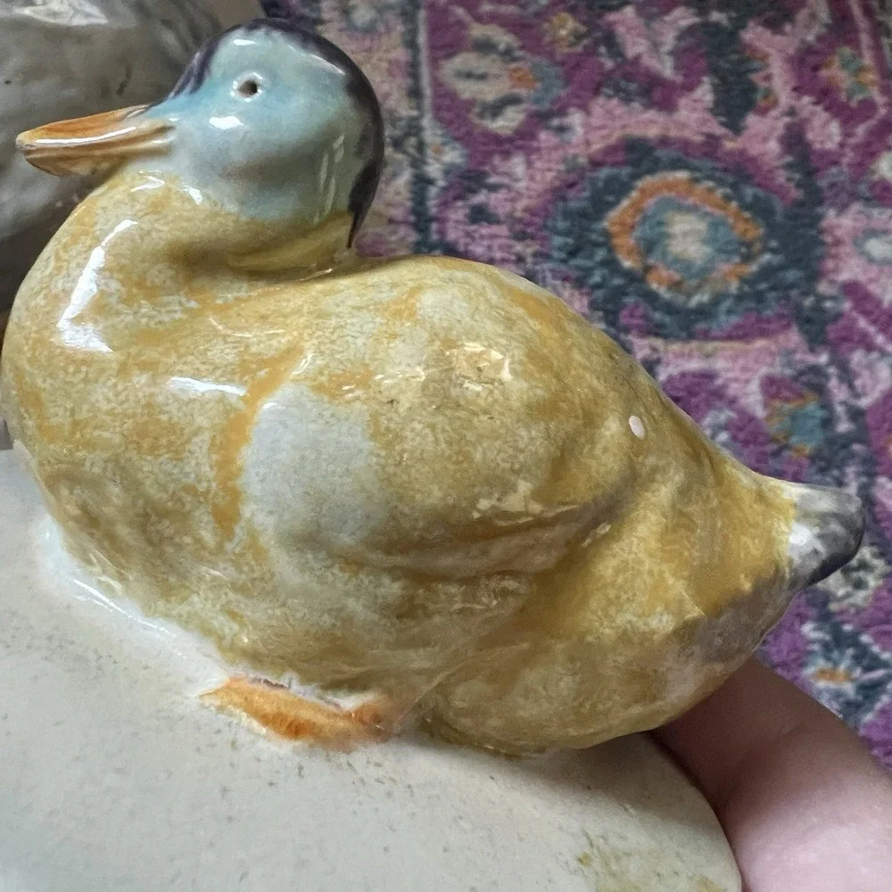 Manuel Gustavo Bordalo Pinheiro Duck Pitcher 1906 Caldas da‎ Rainha Portugal